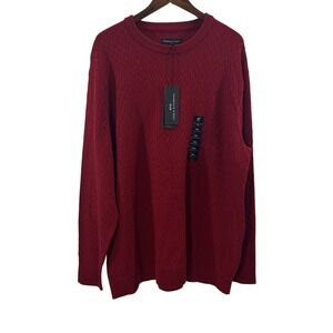 Shaquille ONeal Men 2XL Red Sweater Round Neck Long Sleeves New Tags